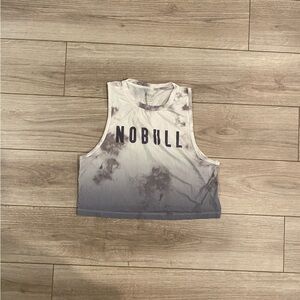 Grey and white NOBULL cropped tank